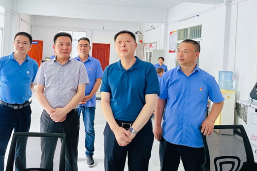 宜昌市國(guó)資委黨委書記、主任黃智華一行到礦業(yè)公司現(xiàn)場(chǎng)調(diào)研(圖1)